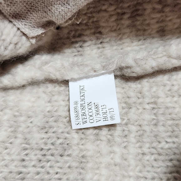 Banana Republic Cardigan Sweater Size XS  Wool Tan Cream - Picture 5 of 15